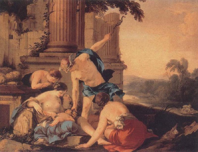 Laurent de la Hyre Mercury Takes Bacchus to be Brought Up by Nymphs